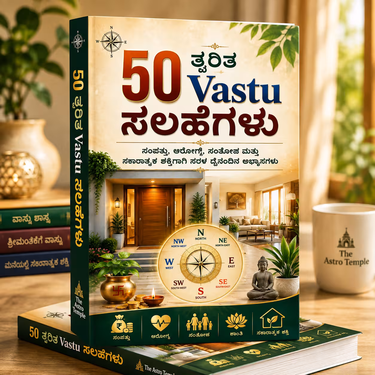 50 ಶಕ್ತಿಶಾಲಿ Vastu ಸಲಹೆಗಳು — ಕನ್ನಡ eBook ಮುಖಪುಟ